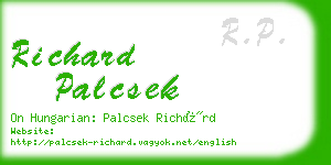 richard palcsek business card